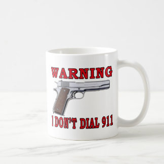 Jag gör inte ringer 911 kaffemugg