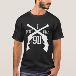Jag gör inte ringer 911 - mörk t-shirt