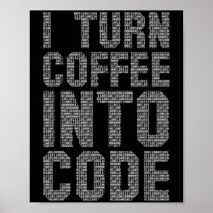 Jag gör kaffe till kodprogram för noffertprogramme poster