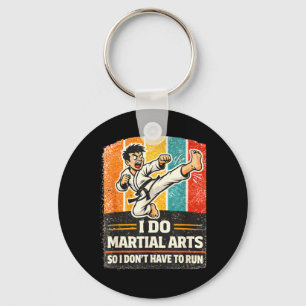 Jag gör kampsport Rollig Retro Taekwondo Design Nyckelring