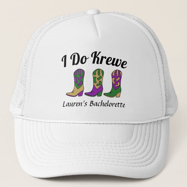 Jag Gör Krewe Mardi Gras Sängvätning Keps (Framsida)