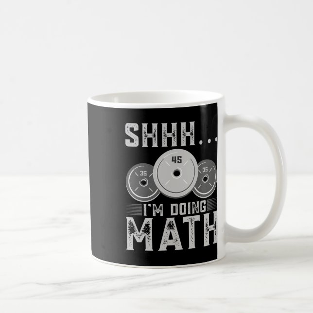 Jag gör Math Fitness Weightlift Workout. Kaffemugg (Höger)