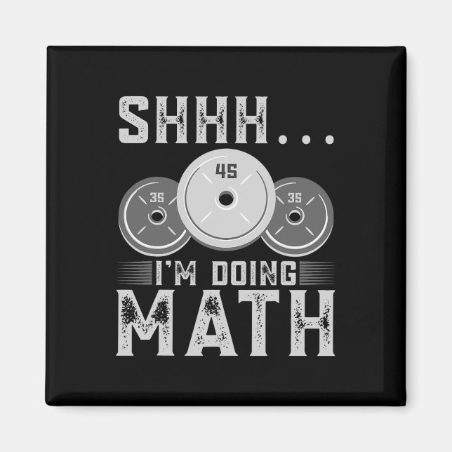 Jag gör Math Fitness Weightlift Workout. Magnet (Framsidan)