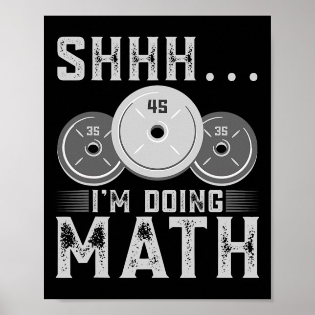 Jag gör Math Fitness Weightlift Workout. Poster (Framsidan)