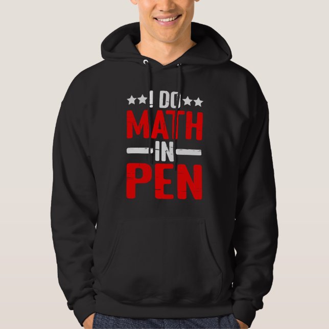 Jag Gör Matte Med Penna Hoodie (Framsida)