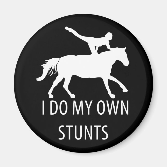 Jag gör mig själv stunter och vaulting Horseriding Magnet (Framsidan)