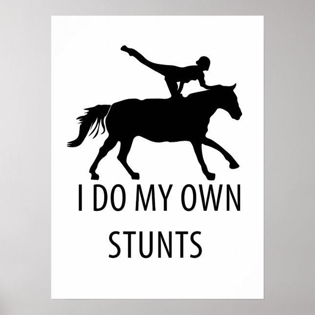 Jag gör mig själv stunter och vaulting Horseriding Poster (Framsidan)