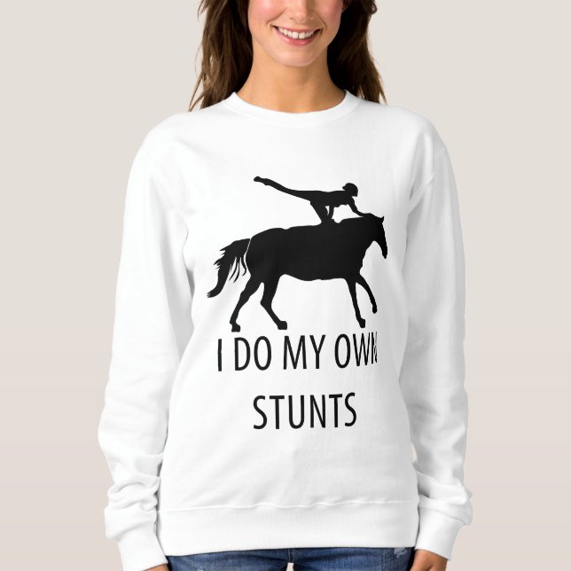 Jag gör mig själv stunter och vaulting Horseriding T Shirt (Framsida)