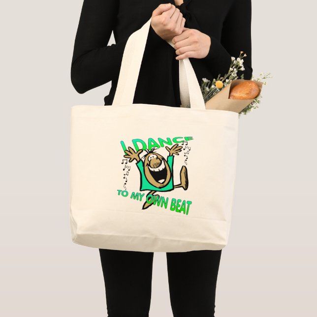 JAG GÖR MIN EGEN BEAT DANCE BAG TOTE JUMBO TYGKASSE (Framsida (produkt))