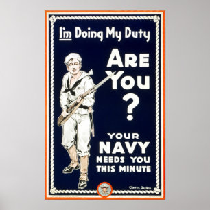 Jag gör min plikt. Amerikansk rekrytering Poster