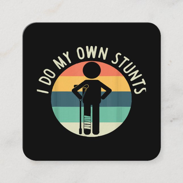 Jag gör mina egna bedövningar fyrkantigt visitkort (Framsida)