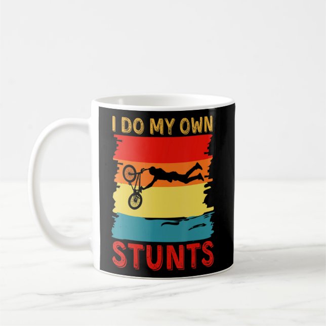 Jag gör mina egna stenar, bike Bicycle Funny Mtb Kaffemugg (Vänster)