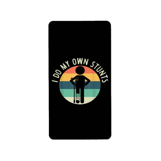 jag gör mina egna stunt adressetikett (Framsidan)