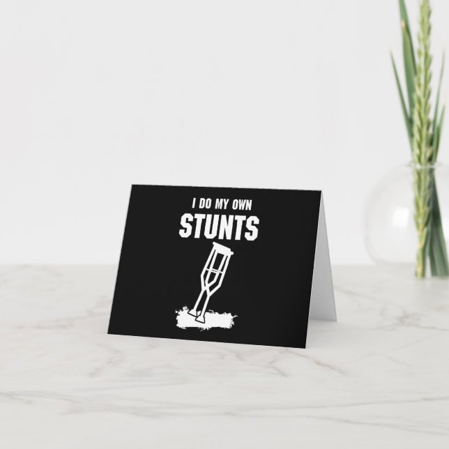 Jag Gör Mina Egna Stunts - Gott Nytt Present Skada Kort (Framsida)
