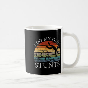 Jag Gör Mina Egna Stunts Rolig Cykel Cykelsport Cy Kaffemugg