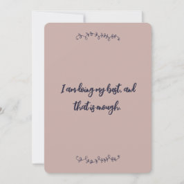 Jag gör mitt bästa och det är tillräckligt Affirma Julkort