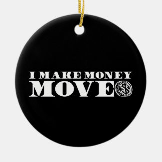 Jag gör Money Moves Sång Lyrics Hip hop Music-cita Julgransprydnad Keramik