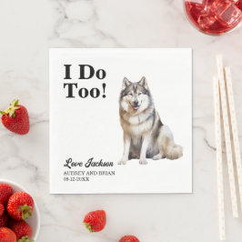 Jag gör också Alaskan Malamute servetter med hunda