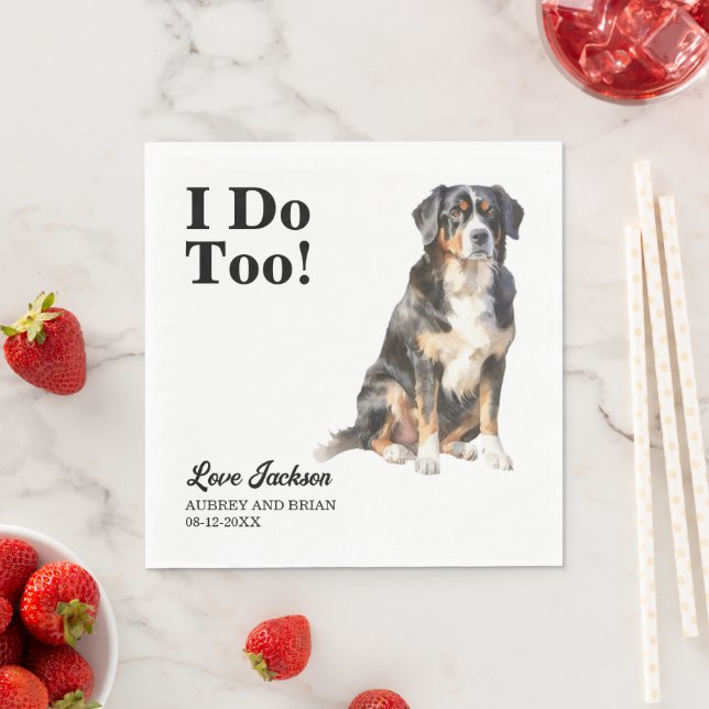 Jag Gör Också Bernese Mountain Dog Servetter med F (Insitu)