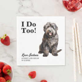 Jag Gör Också Bouvier des Flandres Husdjur Bröllop Pappersservett