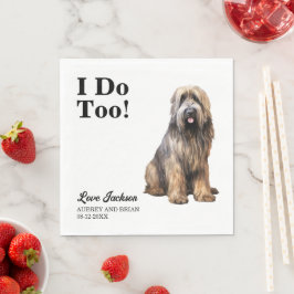 Jag Gör Också Briard Hund Bröllop Pappersservett
