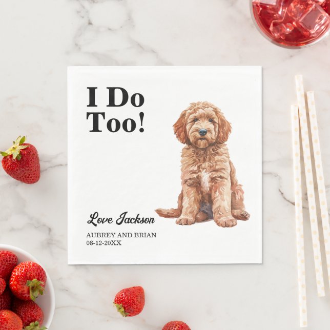 Jag gör också! Goldendoodle Hund Husdjur Pappersservett (Insitu)