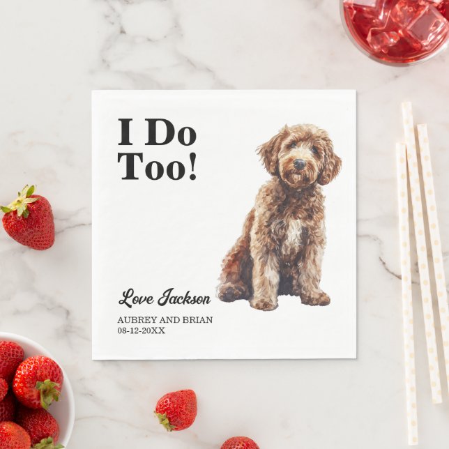 Jag gör också! Labradoodle Hund Husdjur Pappersservett (Insitu)