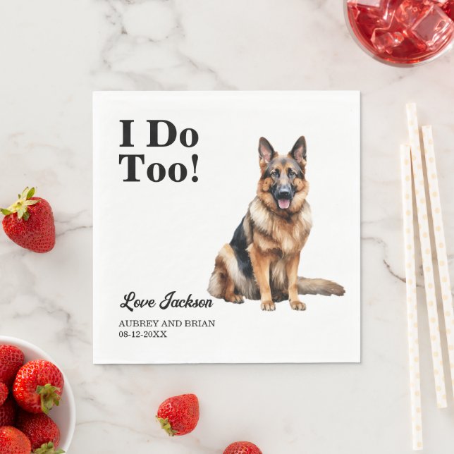 Jag gör också! Tysk Schäferhund Husdjur Pappersservett (Insitu)