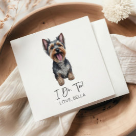 Jag Gör Också! Yorkshire Terrier Yorkie Hund Bröll Pappersservett