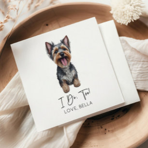 Jag Gör Också! Yorkshire Terrier Yorkie Hund Bröll Pappersservett