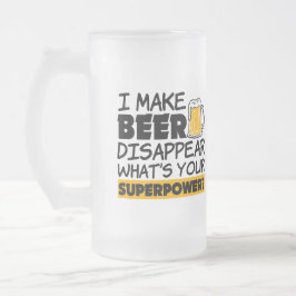 Jag gör öl att försvinna roligt frostat ölglas