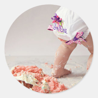 Jag gör om ett! runt klistermärke