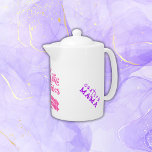 Jag gör Regler - Morsa | Tea Pot<br><div class="desc">Jag gör regler,  jag bryter regler,  jag är MAMMA - i rosa och lila tacksam Mamma på ryggen för en närvarande vid Mors dag i Lycklig.</div>