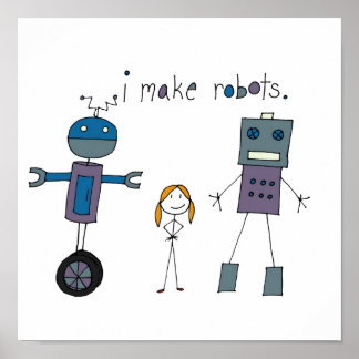 Jag gör Robots (flicka) Poster