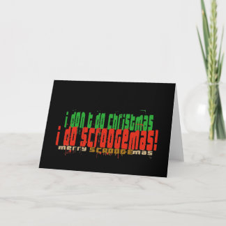 Jag gör Scroogemas, rött och grönt Helgkort
