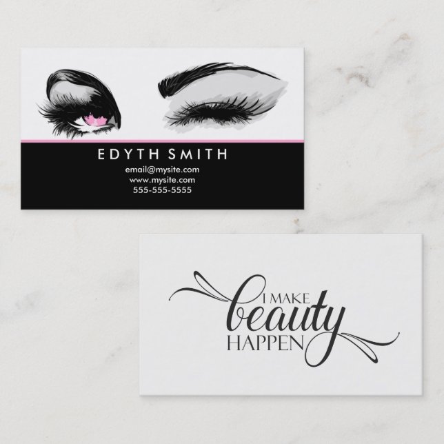 Jag gör skönhet att hända visitkort (Fram/baksida)