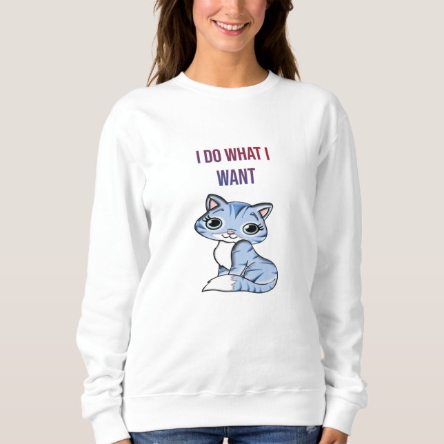 Jag gör som jag vill - katt t shirt (Framsida)