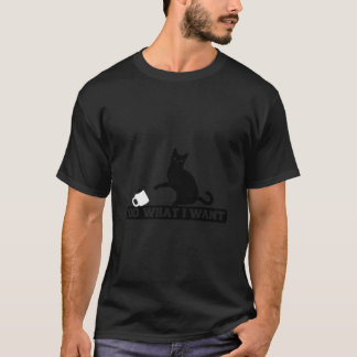 Jag Gör V Jag Vill Ha Svart Katt T Shirt