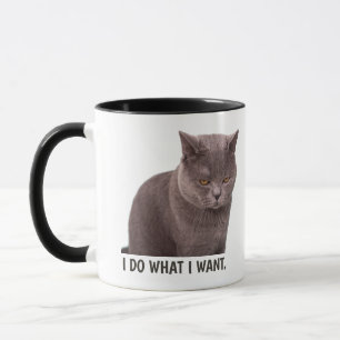Jag gör vad jag vill ha en katt mugg