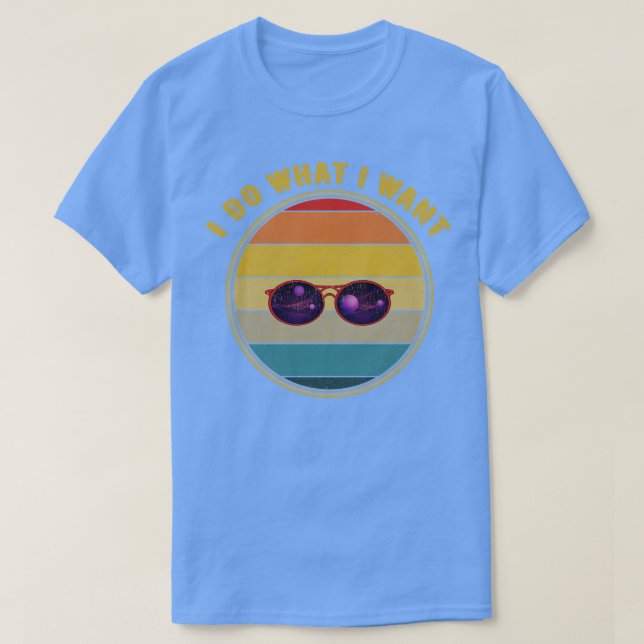 Jag gör vad jag vill ha Galaxy Sunglass Distress T Shirt (Design framsida)