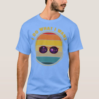 Jag gör vad jag vill ha Galaxy Sunglass Distress T Shirt