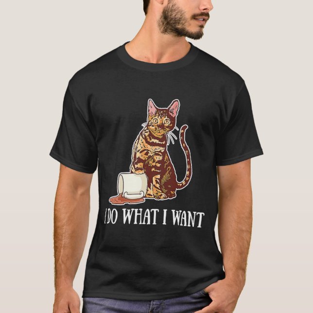 Jag gör vad jag vill ha katt 1 t shirt (Framsida)