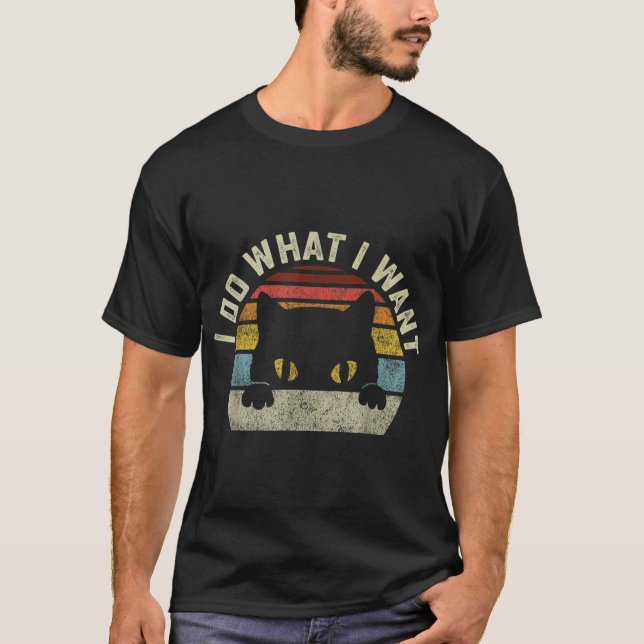 Jag gör vad jag vill ha katt t shirt (Framsida)