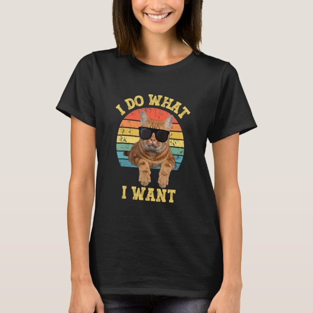 Jag gör vad jag vill ha katt t shirt (Framsida)