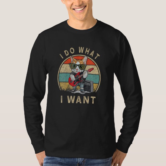 Jag gör vad jag vill ha katt t shirt (Framsida)