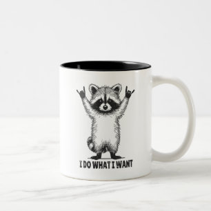 Jag gör vad jag vill ha Raccoon Två-Tonad Mugg