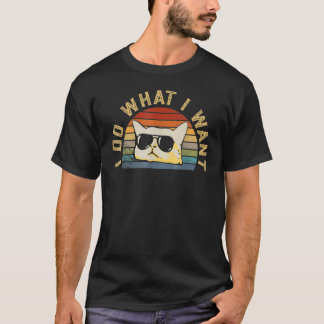 Jag gör vad jag vill ha svart katt 1 t shirt