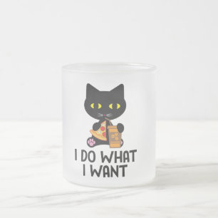 Jag gör vad jag vill. Katter älskare-design Frostad Glasmugg