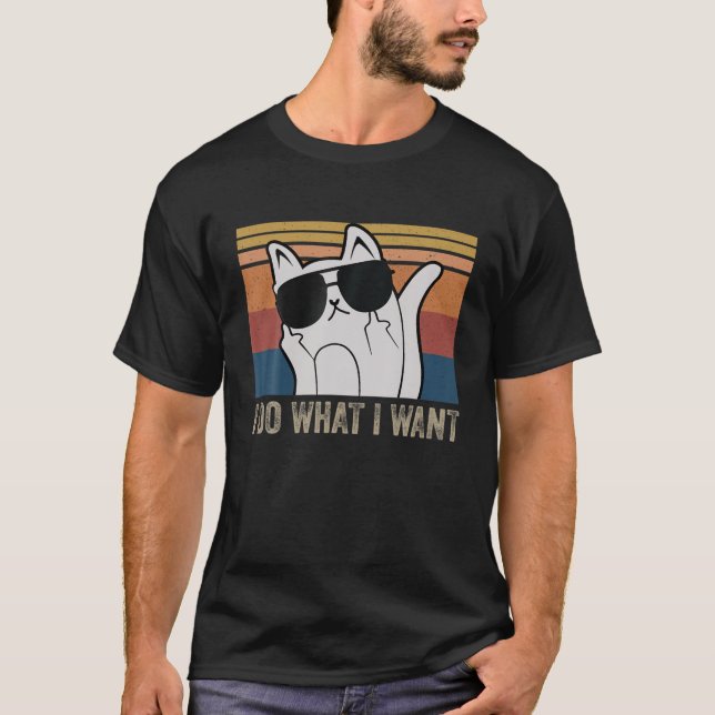 Jag gör vad jag vill med min katt. t shirt (Framsida)