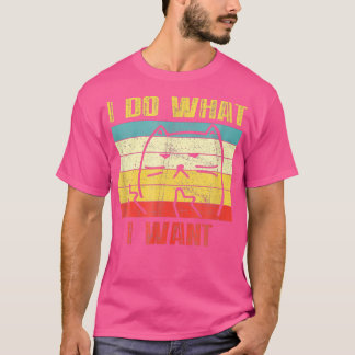 Jag gör vad jag vill med min katt Vintage 242 T Shirt